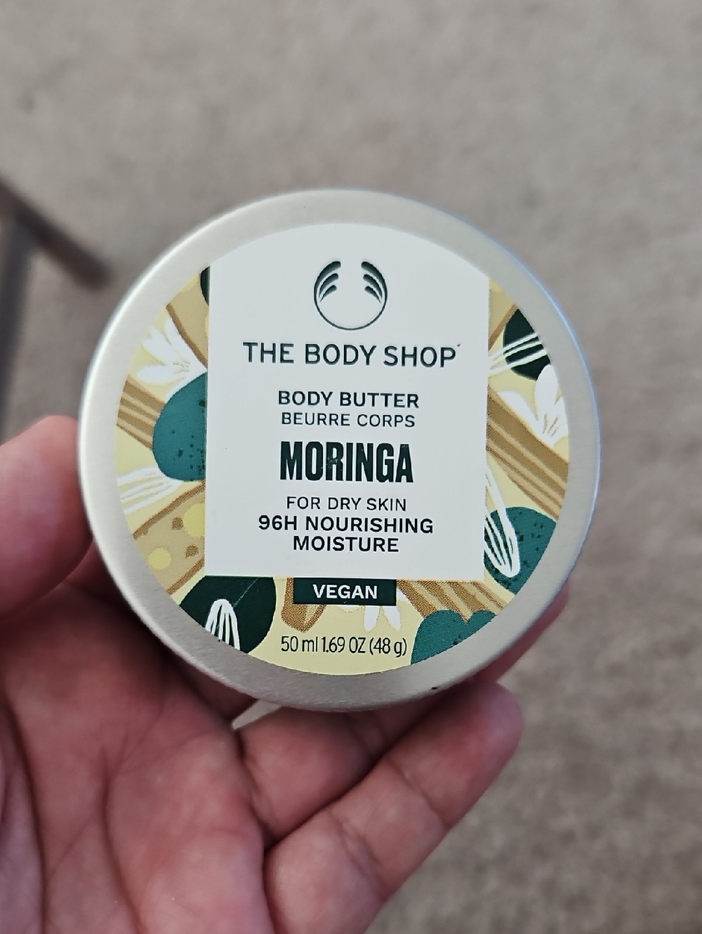 The Body Shop Moringa Body Butter - Green, Gold, Cream